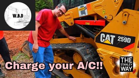 how to charge ac in caterpillar skid steer|cat air conditioner reviews.